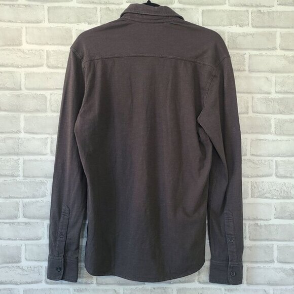 Faherty Men's Knit Seasons Shirt Washed Black Long Sleeve XS NEW Casual $138 - Picture 3 of 8